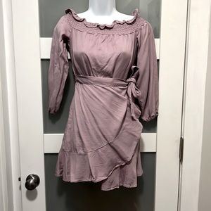 Express lilac wrap dress, XS